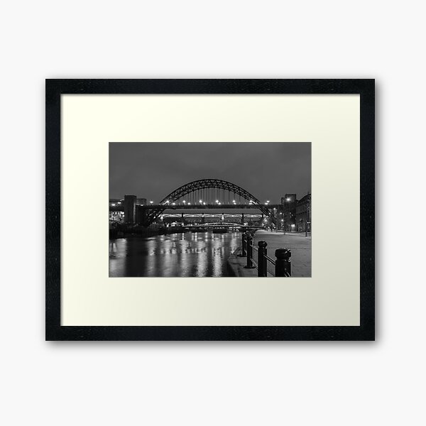 The Tyne Bridge at Night Framed Art Print