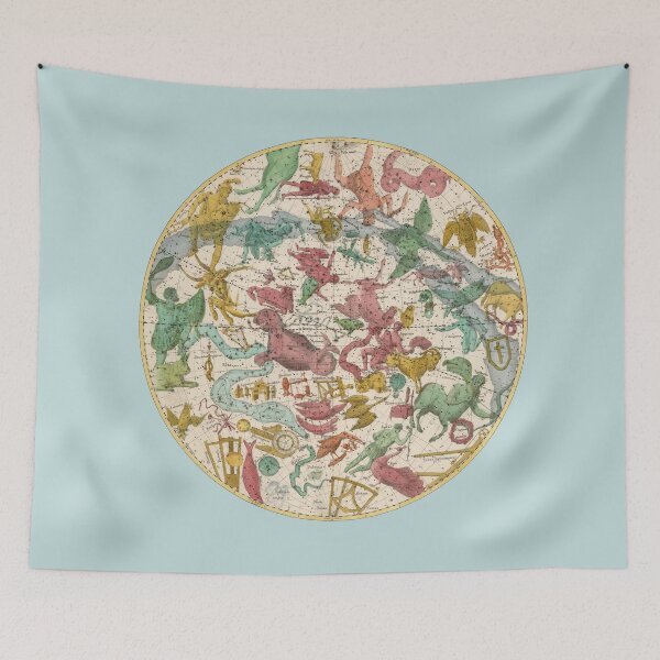 Item preview, Starry Hemisphere Rams: Constellations map in 1801  designed and sold by ganje.