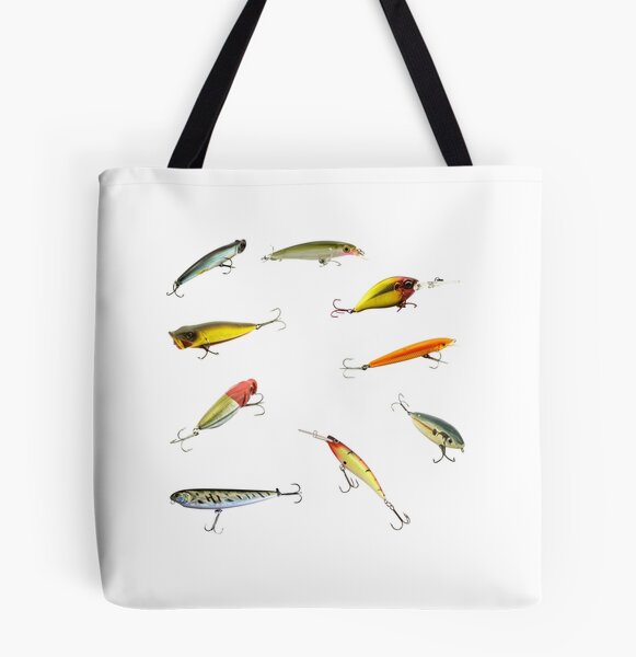 Fishing Lures Saltwater Freshwater Treble Hooks Plugs Swimmers Tackle Box  Tote Bag for Sale by CBCreations73