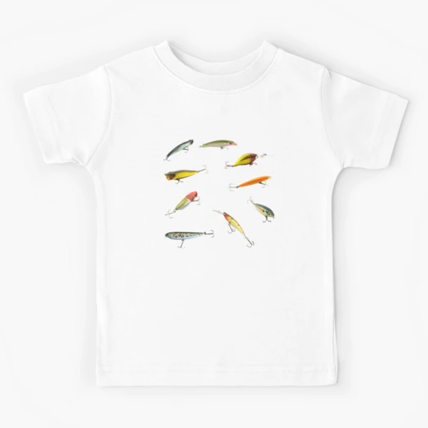 Fishing Lures Saltwater Freshwater Treble Hooks Plugs Swimmers Tackle Box  Kids T-Shirt for Sale by CBCreations73