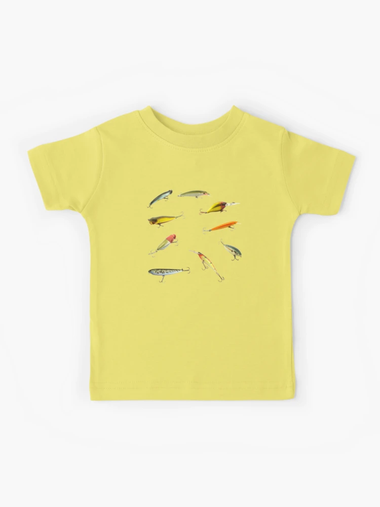 Fishing Lures Saltwater Freshwater Treble Hooks Plugs Swimmers Tackle Box  Kids T-Shirt for Sale by CBCreations73