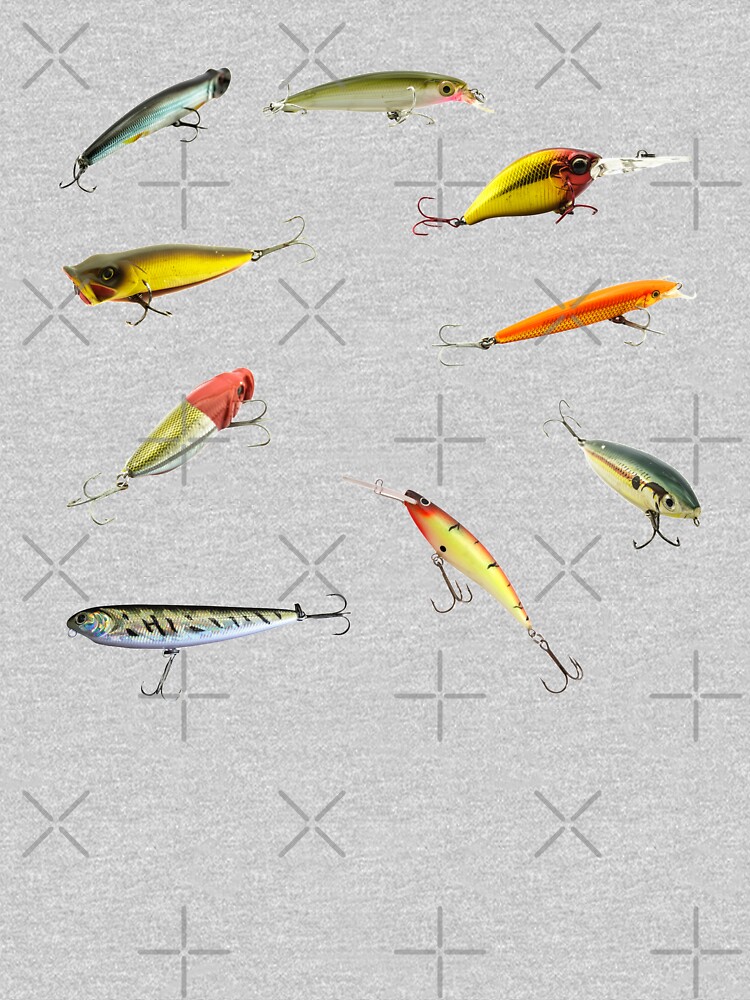 Fishing Lures Saltwater Freshwater Treble Hooks Plugs Swimmers Tackle Box  Baby T-Shirt for Sale by CBCreations73