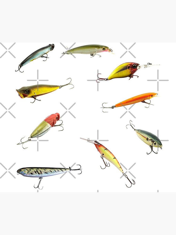 Fishing Lures Saltwater Freshwater Treble Hooks Plugs Swimmers Tackle Box  Tapestry for Sale by CBCreations73