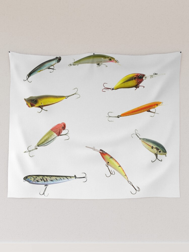 Fishing Lures Saltwater Freshwater Treble Hooks Plugs Swimmers Tackle Box |  Tapestry