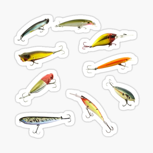 Fishing Lures Saltwater Freshwater Treble Hooks Plugs Swimmers Tackle Box  Poster for Sale by CBCreations73