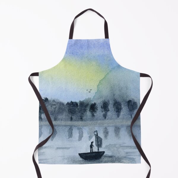 Item preview, Blue Morning Watercolor Painting designed and sold by Eugenia Alvarez.