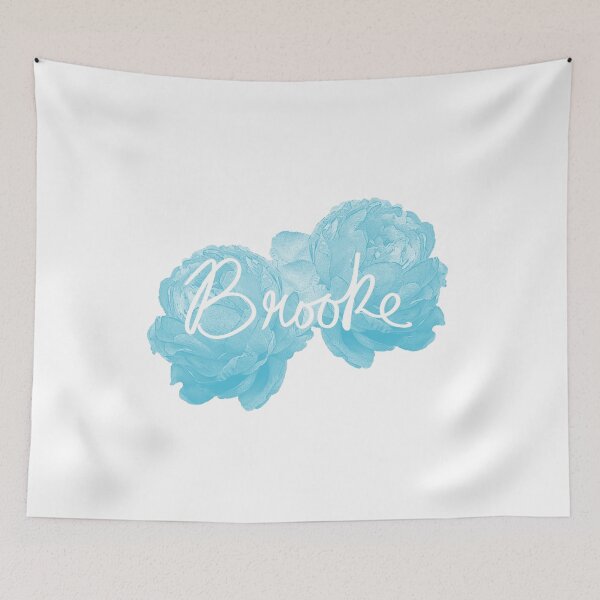 Item preview, Brooke Name Blue Peonies designed and sold by Sketchbrooke.