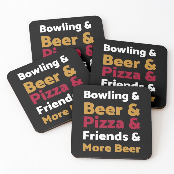 Item preview, Bowling and Beer and Pizza and Friends and More Beer designed and sold by Clothing-Guru.