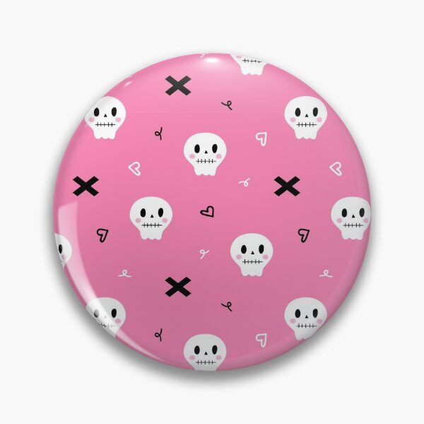Item preview, Cute Pink Skull Halloween Pattern designed and sold by ButterandCheese.
