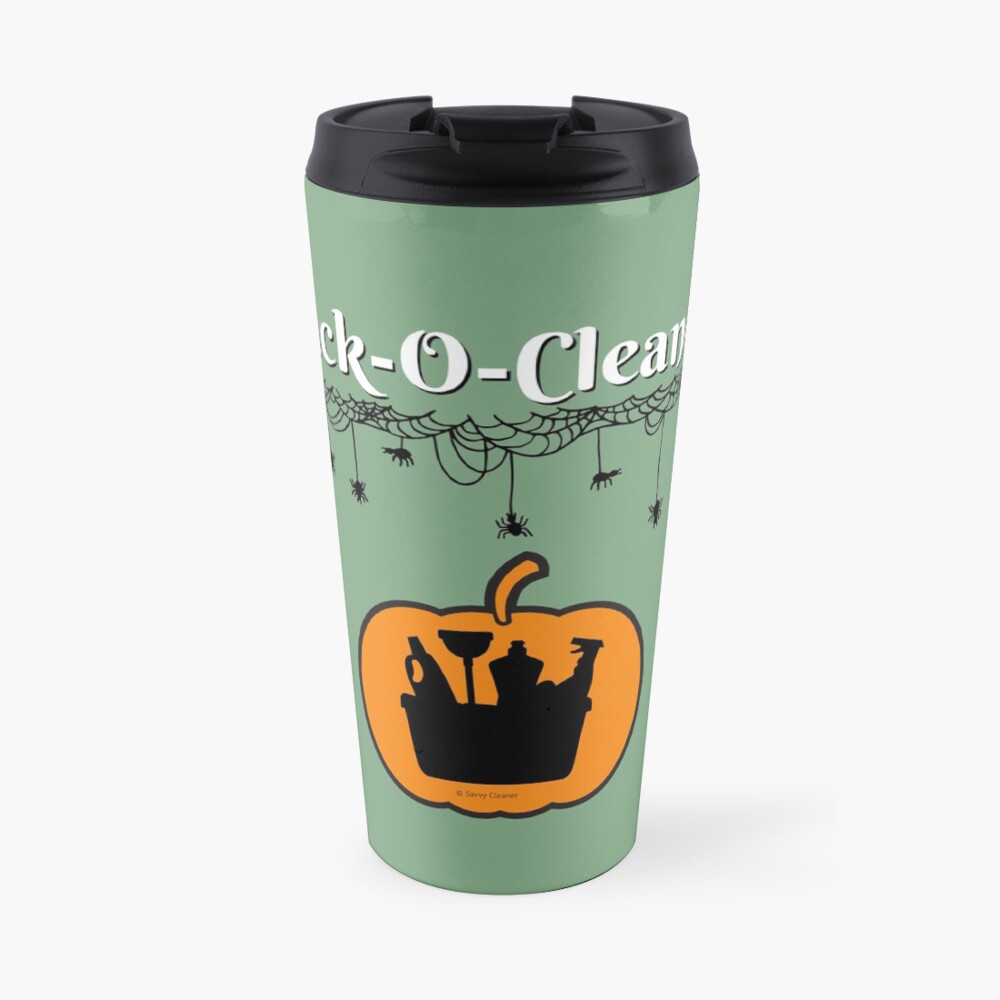 Jack-O-Cleaner Funny Cleaning Halloween Cleaning Pumpkin Fun Travel Mug