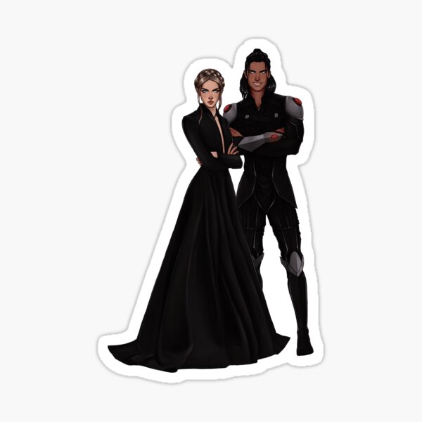 Nesta and Cassian fanart. Sticker