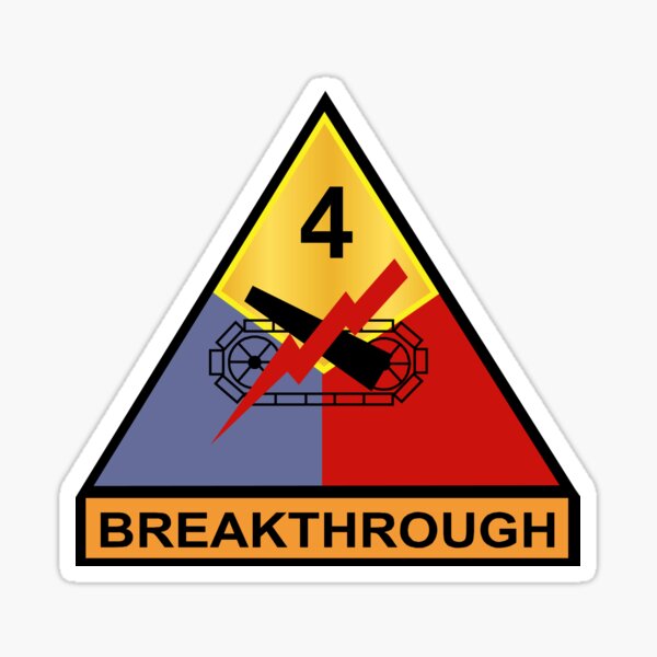 Item preview, Army - 4th Armored Division - Breakthrough wo Txt designed and sold by Military Insignia Products.