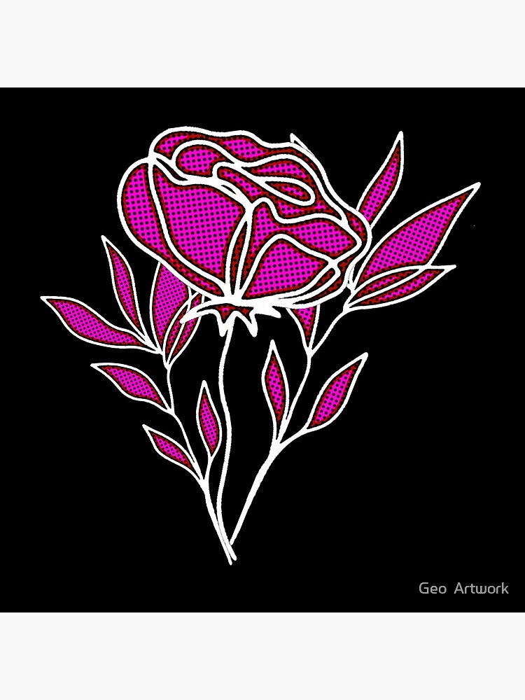 Thumbnail 3 of 3, Throw Pillow, Pink Rose Flower Pattern Design With Leaves Pedals and Polka Dots designed and sold by BDMcT.