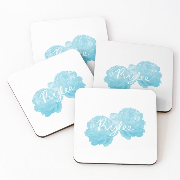 Item preview, Rylee Name Blue Peonies designed and sold by Sketchbrooke.