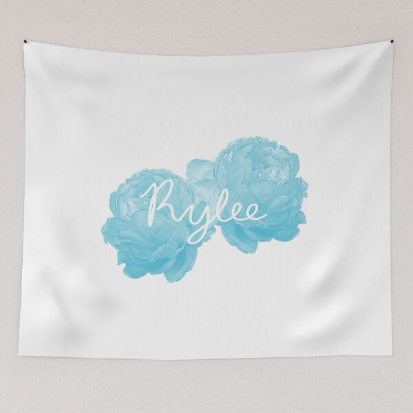 Item preview, Rylee Name Blue Peonies designed and sold by Sketchbrooke.