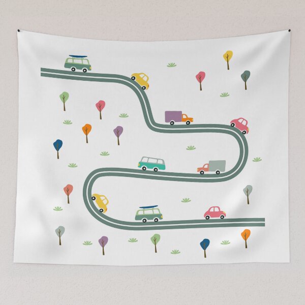 Item preview, Kiddie Nursery Cars and Trucks Minimal Illustration Art designed and sold by BonBonBunny.