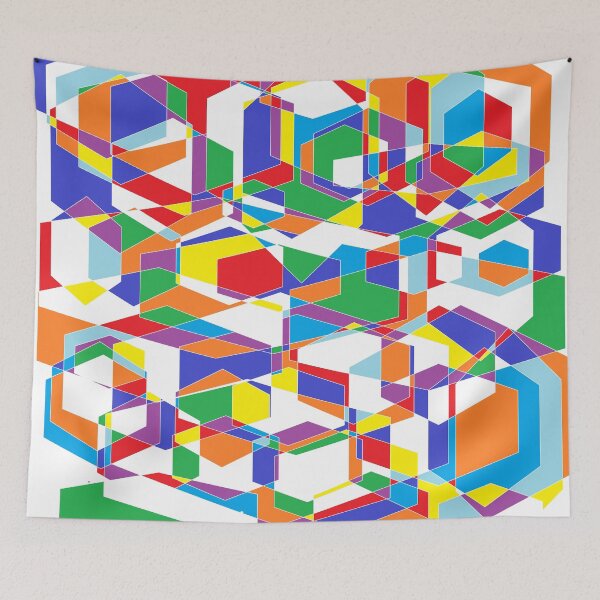 Item preview, Hexagonal Dreams  (White) - Abstract Art designed and sold by LiaNZL.