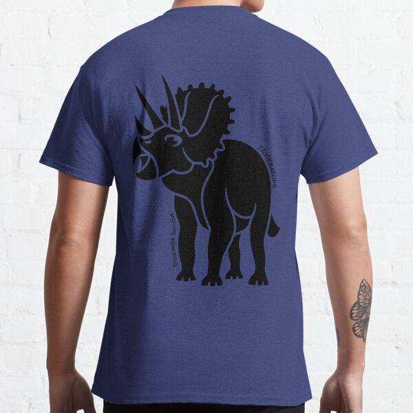 Triceratops Dinosaur Silhouette with Name Artwork Classic T-Shirt
