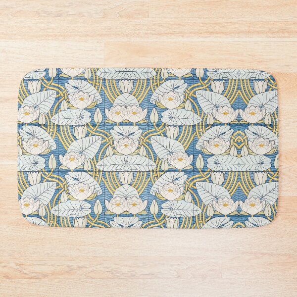Item preview, Blue Water Lilies in the pond designed and sold by Rachel Pile.