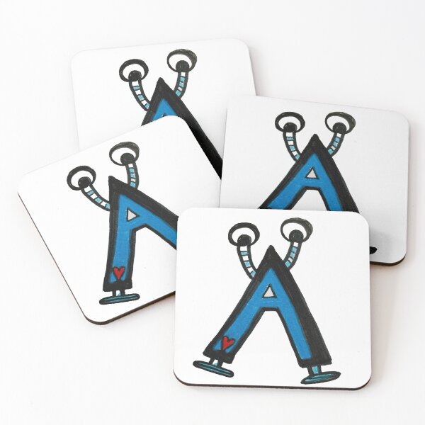 Item preview, A is for Alphabot: Letter A Alien Robot designed and sold by StudioZeta.