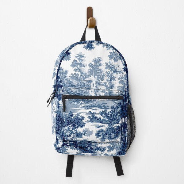 Item preview, Vintage Landscape Toile-Blue & White designed and sold by Grafixmom.