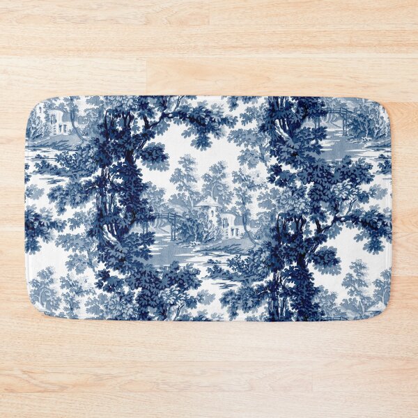 Item preview, Vintage Landscape Toile-Blue & White designed and sold by Grafixmom.