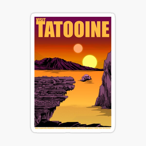 Vista previa del artículo con la obra «Ven a Tatooine», diseñado y vendido por lewandoski212.