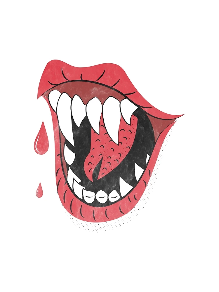 Thumbnail 3 of 3, Scarf, Vampire Teeth designed and sold by RedsStickerShop.