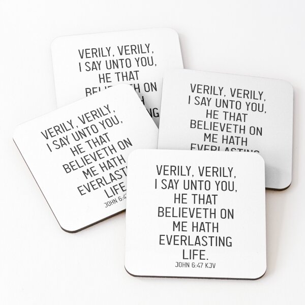 Item preview, Copy of John 6:47 KJV designed and sold by Logosdesignshop.