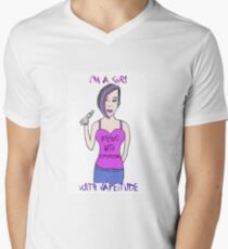 Girl With Vapeitude (Vapeitude Girls) Men's V-Neck T-Shirt