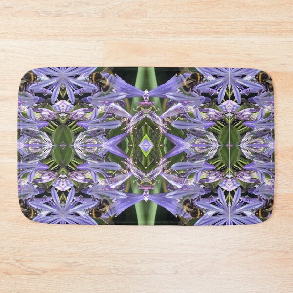 Item preview, Bee Bumbling Blue, Gathering Nectar in the Summertime Sun designed and sold by RoseAromas.
