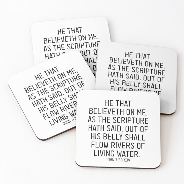 Item preview, John 7:38 KJV designed and sold by Logosdesignshop.