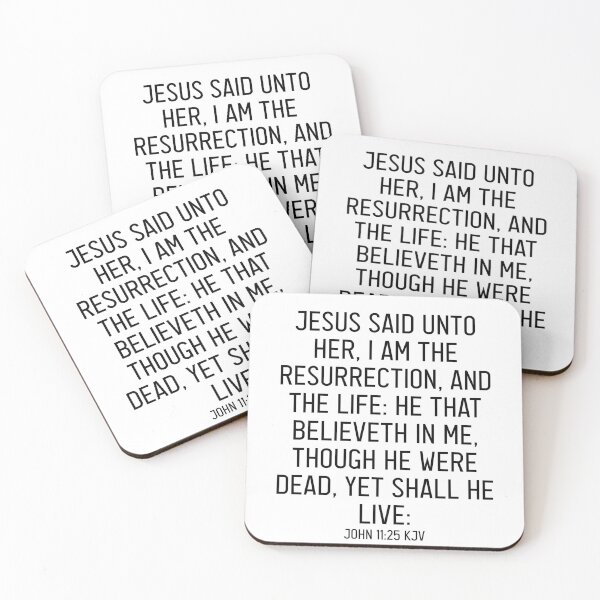 Item preview, John 11:25 KJV designed and sold by Logosdesignshop.