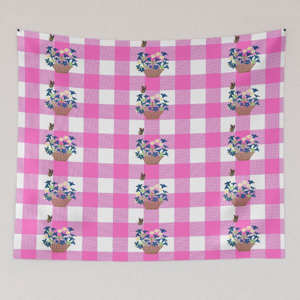 Item preview, Pink and White Buffalo Plaid Spring Pattern designed and sold by Tamas Das.