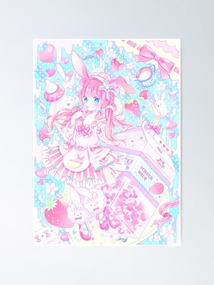 Kawaii Anime Ichigo Girl Yume Kawaii Clothing Bedding Himesama へ Poster By Nakamori Redbubble