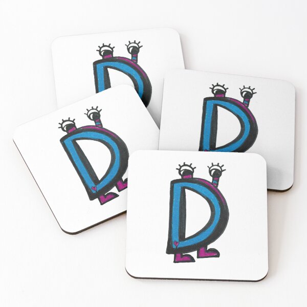 Item preview, D is for Delightful: Letter D Alien Robot designed and sold by StudioZeta.