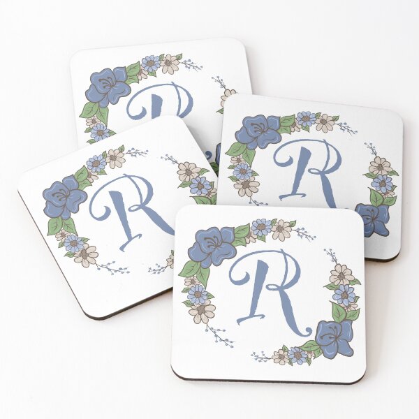Item preview, Blue Floral R designed and sold by missmann.