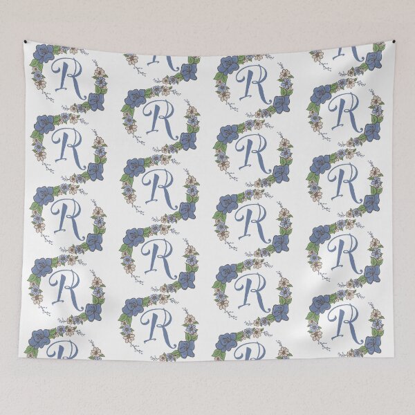 Item preview, Blue Floral R designed and sold by missmann.