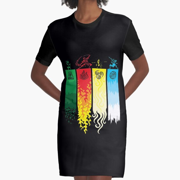 Avatar The Last Airbender Element Symbols Avatar The Last Airbender Graphic T-Shirt Dress