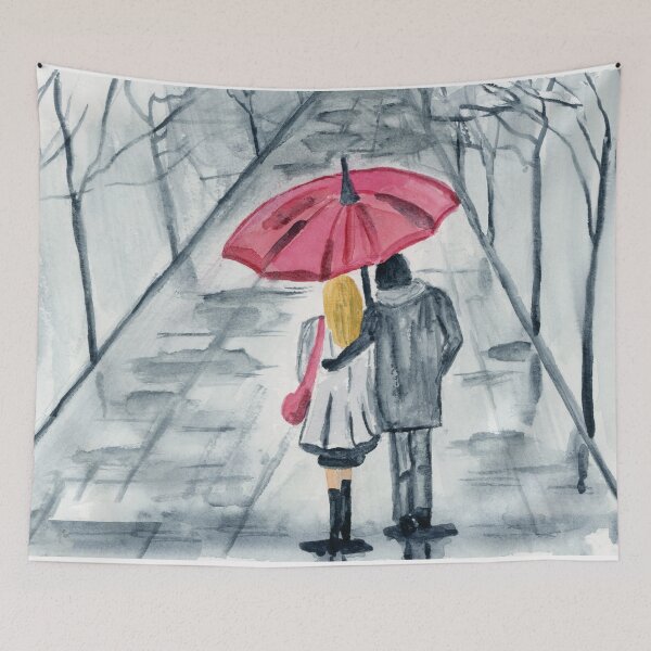 Item preview, Under the Rain Watercolor Painting  designed and sold by Eugenia Alvarez.