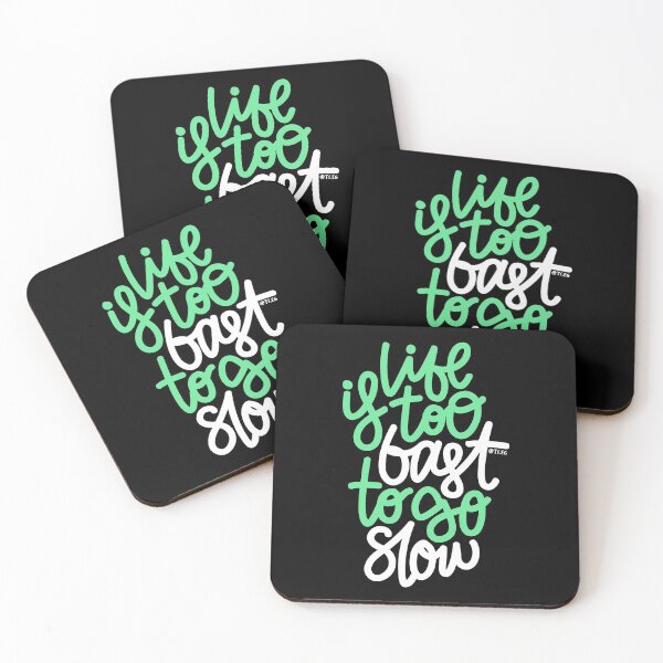 Item preview, Life Is Too Fast To Go Slow - Mint / White designed and sold by TswizzleEG.