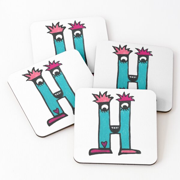 Item preview, H is for Hilarious: Letter H Alien Robot designed and sold by StudioZeta.
