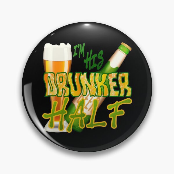 Item preview, I’m HIS Drunker Half! #2 (on Black) designed and sold by PawsitiveMum.