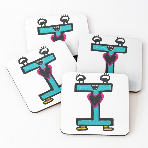 Item preview, I is for I Love You: Letter I Alien Robot designed and sold by StudioZeta.