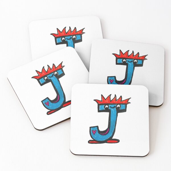 Item preview, J is for Joyful: Letter J Alien Robot designed and sold by StudioZeta.