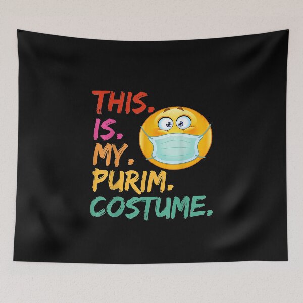 Item preview, This is my Purim Costume funny Jewish Face Mask designed and sold by birdmorrison.
