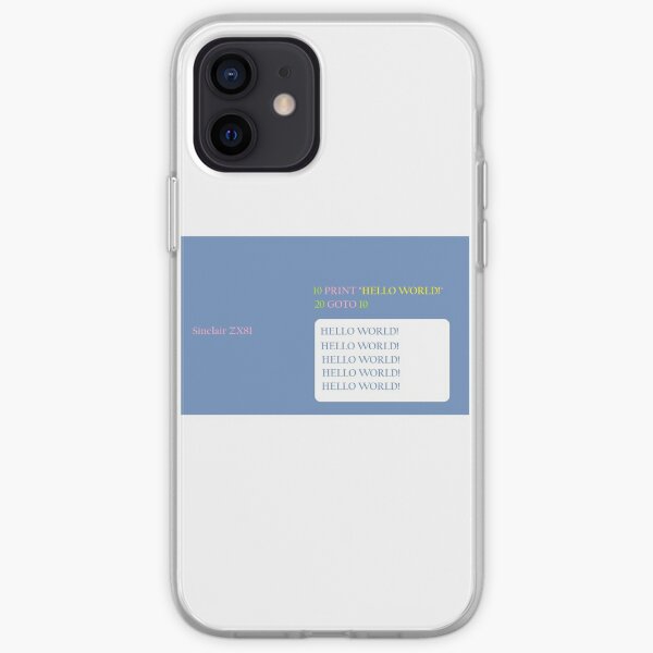 Sinclair ZX81 BASIC MOCK UP - HELLO WORLD! iPhone Soft Case