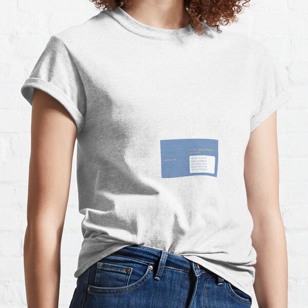 Sinclair ZX81 BASIC MOCK UP - HELLO WORLD! Classic T-Shirt