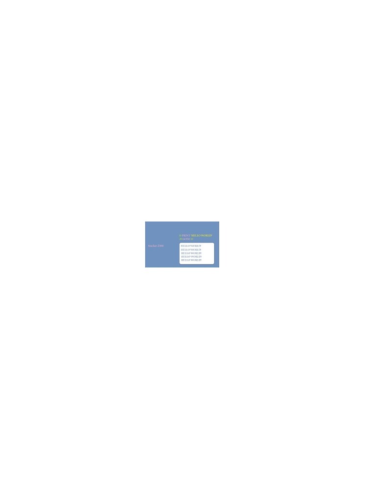 Sinclair ZX81 BASIC MOCK UP - HELLO WORLD! by DJLancs