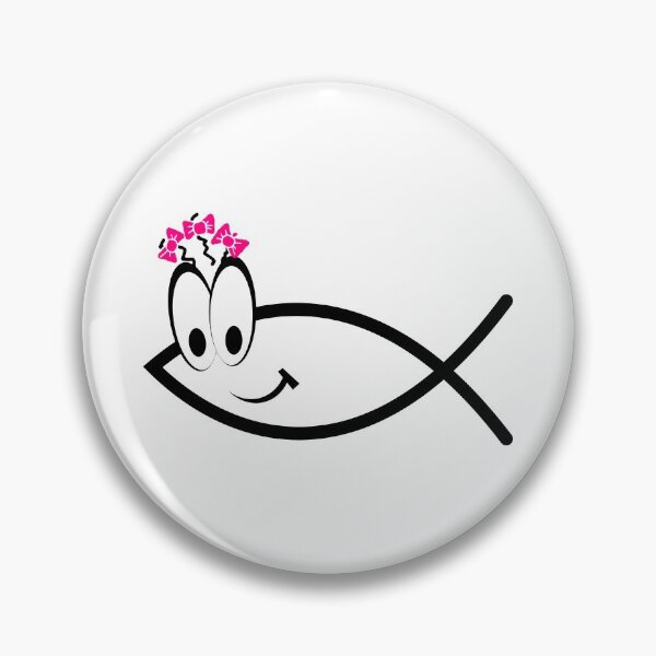 Item preview, Ichtys Face Girl - Symbol - Jesus God's Son Savior - Ichthys4m3 designed and sold by IchBinChrist.